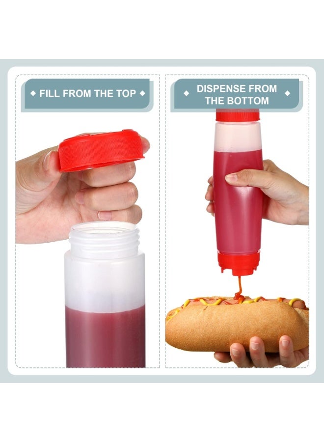 Bincoo 3 Pcs Plastic Squeeze Sauce Bottles, Squeezer Clear with Nozzle Caps, Reusable Squeeze Condiment Bottles Dispensers Suitable for Mustard Olive Oil Jam Ketchup Salad Dressing Storage Bottle (250ML) - Image 5