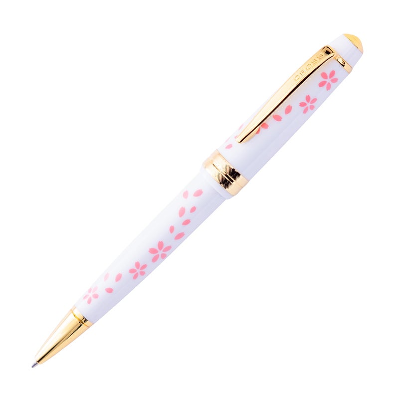 Cross Bailey Light Cherry Blossom Glossy White Resin Ballpoint Pen Professional Pen for Effortless Writing Journaling NoteTaking More Black Ink Easy Handling Includes Gift Box - Image 2