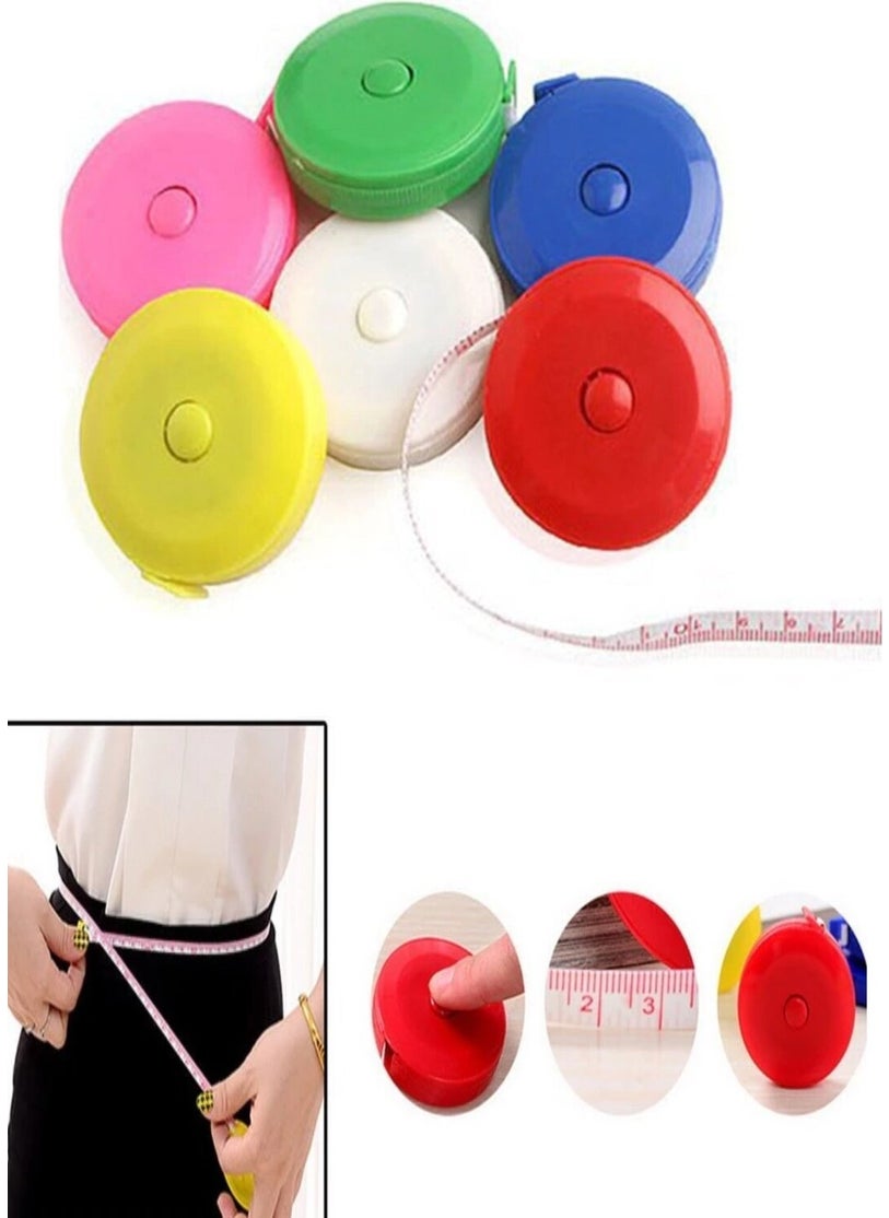 RoseRoi Automatic Press Tape Measure 150 cm Tailor's Tape Measure 1.5 M 