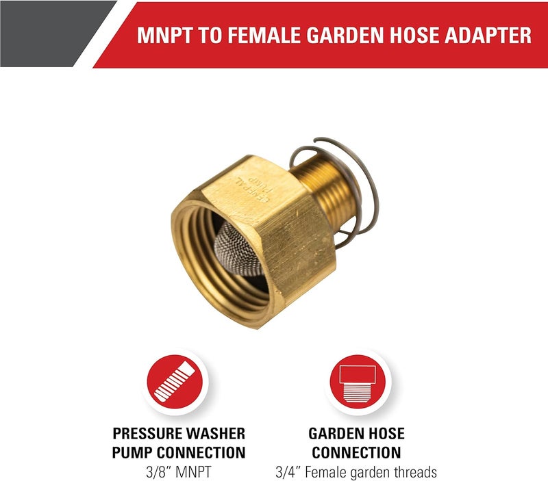 Simpson Cleaning 7100355 Replacement 34Inch Female Garden Hose for Pressure Washer Pumps 38Inch MNPT Gold - Image 2