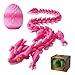 SYEFKJSA 3D Printed Dragon Eggs with Dragon Inside 12InchArticulated Fidget 3D Printed Animals Interesting Decorative Gift Easter Basket Essentials Stuffers Cherry Blossom - Image 2