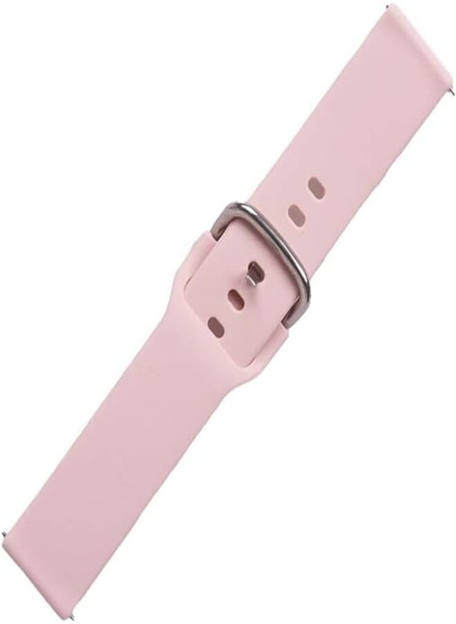 Generic - Generic Silicon classic waterproof watch replacement strap compatible for watch 22 mm - pink - Image 1