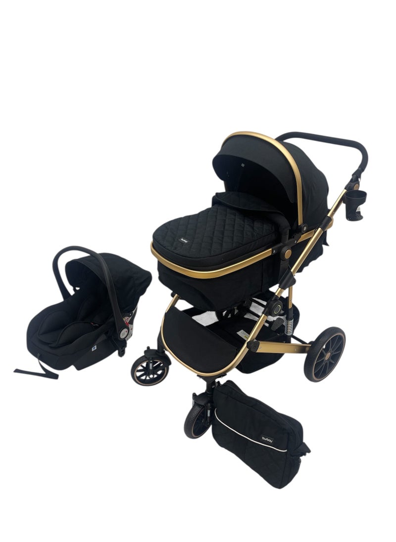 burbay 4 in 1 Baby Stroller Street Stroller, Rocking Car Chair, Sling Carrier, Mummy & Baby Accessories Bag by BURBAY  - Image 4