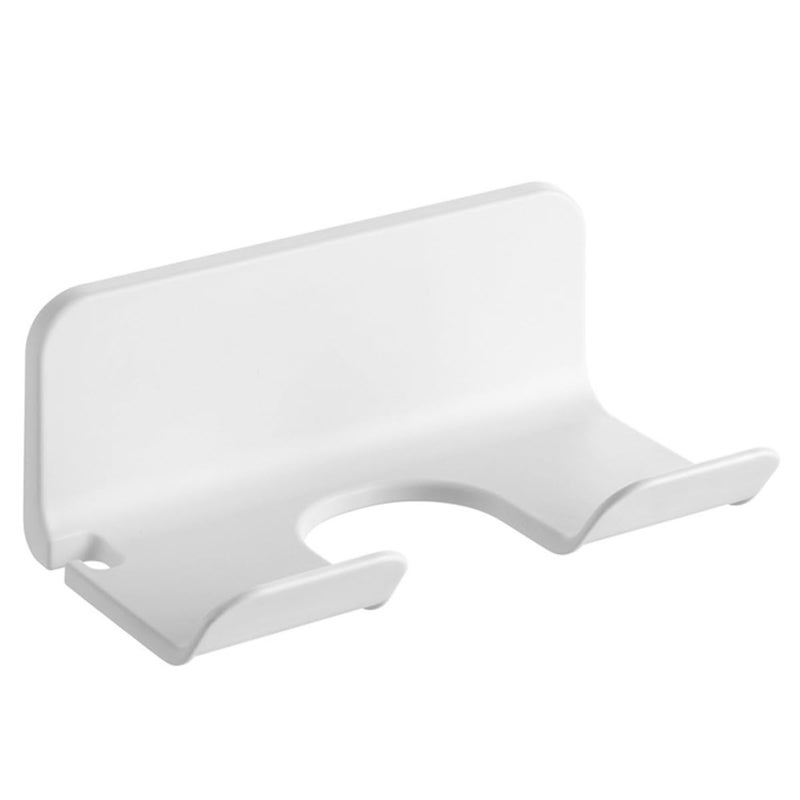 Wall Mounted Hair Dryer Rack Holder White Storage Shelf For Bathroom And Barber Shop - Image 2