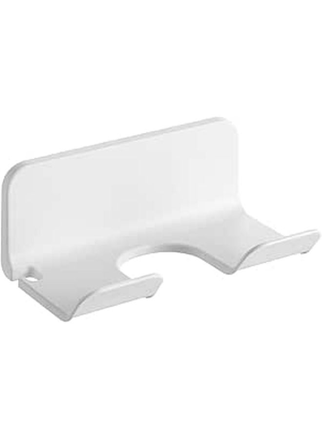 Wall Mounted Hair Dryer Rack Holder White Storage Shelf For Bathroom And Barber Shop - Image 1
