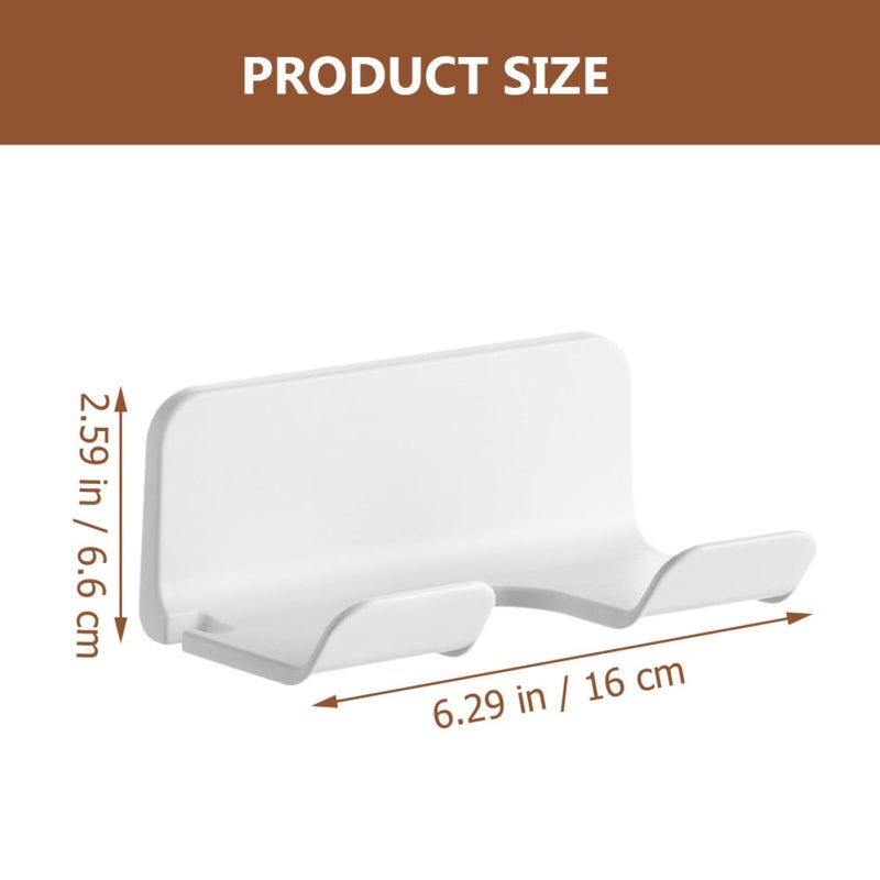 Wall Mounted Hair Dryer Rack Holder White Storage Shelf For Bathroom And Barber Shop - Image 3
