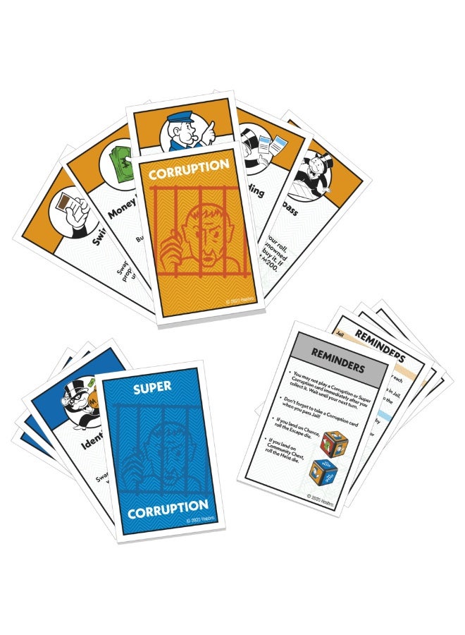 مونوبولي توسعة اذهب إلى السجن | أضف المزيد من المرح للعبة مونوبولي الكلاسيكية والعب أسرع | عمر  سنوات فما فوق | - لاعبين |  دقيقة | ألعاب لوحية عائلية - Image 5