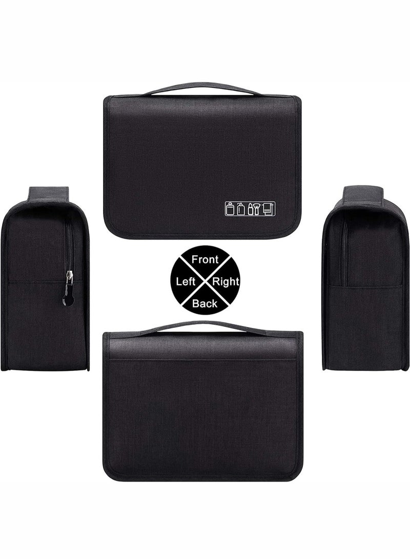 BLOOMING TIME Waterproof Hook For Business Trips, Toiletry Bag, Cosmetic Bag, Storage Bag, Portable Dustproof Storage Bag, Hanging Cosmetic Bag, Black - Image 3