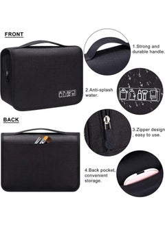 BLOOMING TIME Waterproof Hook For Business Trips, Toiletry Bag, Cosmetic Bag, Storage Bag, Portable Dustproof Storage Bag, Hanging Cosmetic Bag, Black  - Image 4