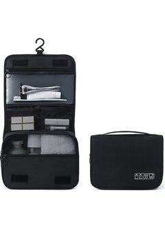 BLOOMING TIME Waterproof Hook For Business Trips, Toiletry Bag, Cosmetic Bag, Storage Bag, Portable Dustproof Storage Bag, Hanging Cosmetic Bag, Black  - Image 1