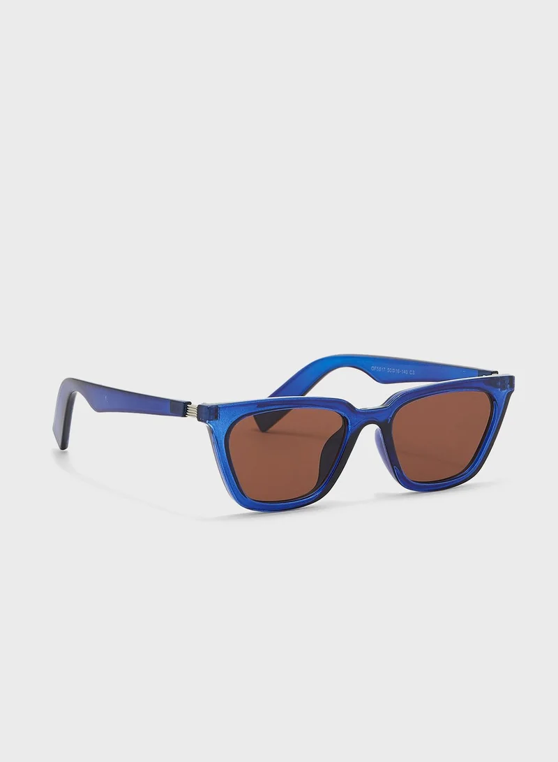 Ginger Cat Eye Coloured Frame Sunglasses