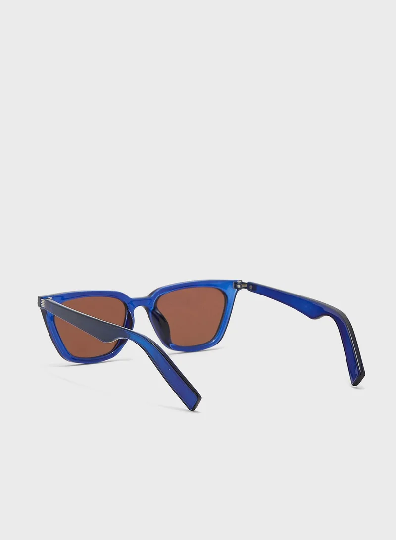 Ginger Cat Eye Coloured Frame Sunglasses
