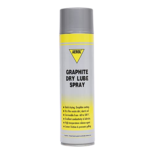 Aerol Graphite Dry Lube Grade 2012 (300g), Serviceable Temperature -20 to 450°C. Resists Shock Loads & Water. Black Coating for Gaskets, Motors & Belts - Image 1
