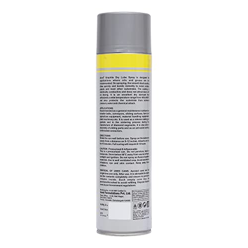 Aerol Graphite Dry Lube Grade 2012 (300g), Serviceable Temperature -20 to 450°C. Resists Shock Loads & Water. Black Coating for Gaskets, Motors & Belts - Image 3