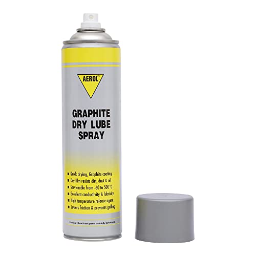 Aerol Graphite Dry Lube Grade 2012 (300g), Serviceable Temperature -20 to 450°C. Resists Shock Loads & Water. Black Coating for Gaskets, Motors & Belts - Image 2