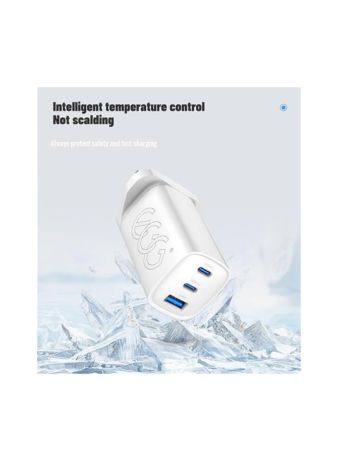 إج شاحن حائط سريع بمنفذ USB من نوع C بقوة 65 واط، متوافق مع ماك بوك برو/إير، إتش بي/ديل/لينوفو، آيباد برو/إير، آيفون 15 برو ماكس، جالكسي إس 24 - Image 3