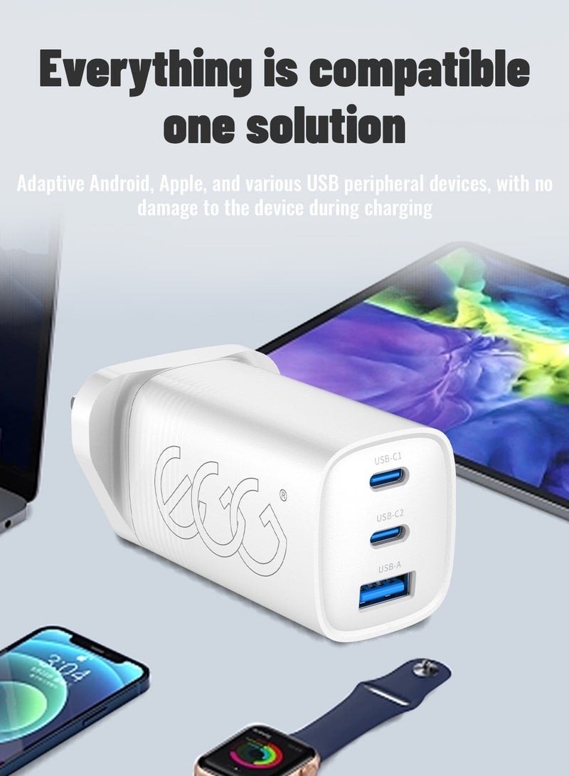 إج شاحن حائط سريع بمنفذ USB من نوع C بقوة 65 واط، متوافق مع ماك بوك برو/إير، إتش بي/ديل/لينوفو، آيباد برو/إير، آيفون 15 برو ماكس، جالكسي إس 24 - Image 1