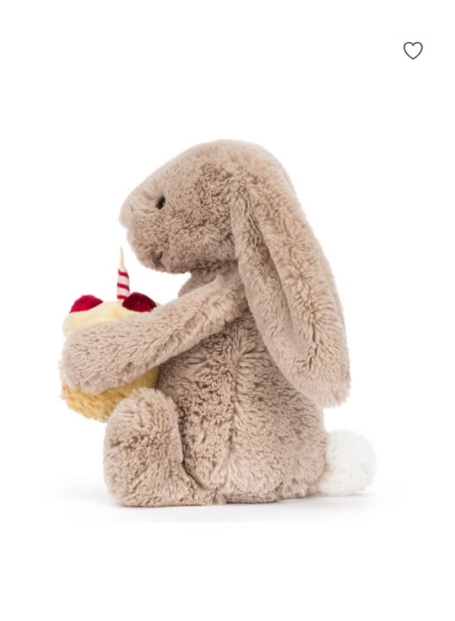Jellycat “Adorable Birthday Bunny Plush with Festive Cupcake – A Perfect Christmas Birthday Gift for Little Ones” - Image 3