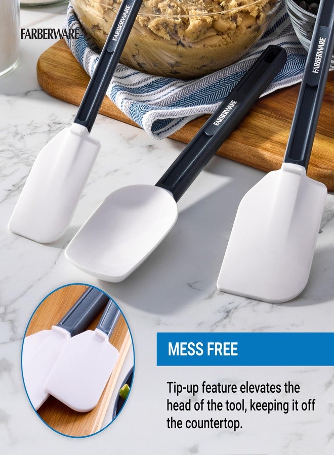 FARBERWARE Pro 3 Piece Silicone Spatula Set, 13.5 and 10 inch NSF Certified Cooking Tools - Image 4