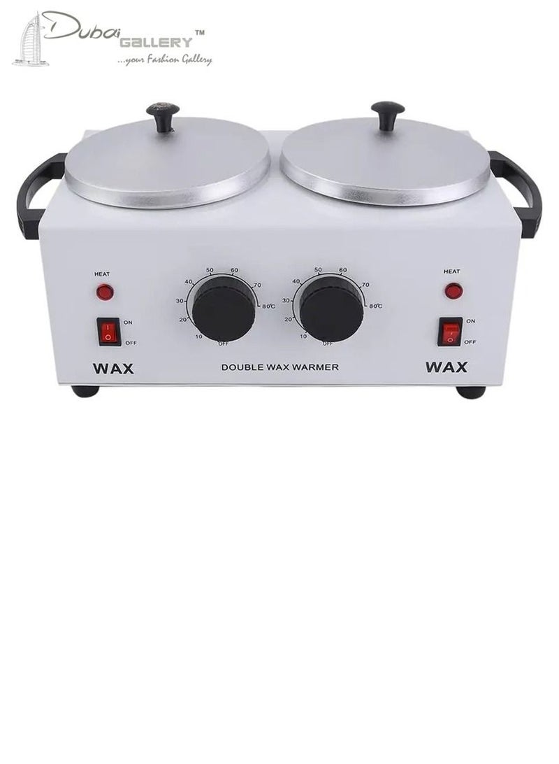 DubaiGallery Double Pot Wax Heater Electric Hair Removal Tool Wax Machine Hands Feet Paraffin Wax Therapy Depilatory Salon Beauty Tool - Image 1
