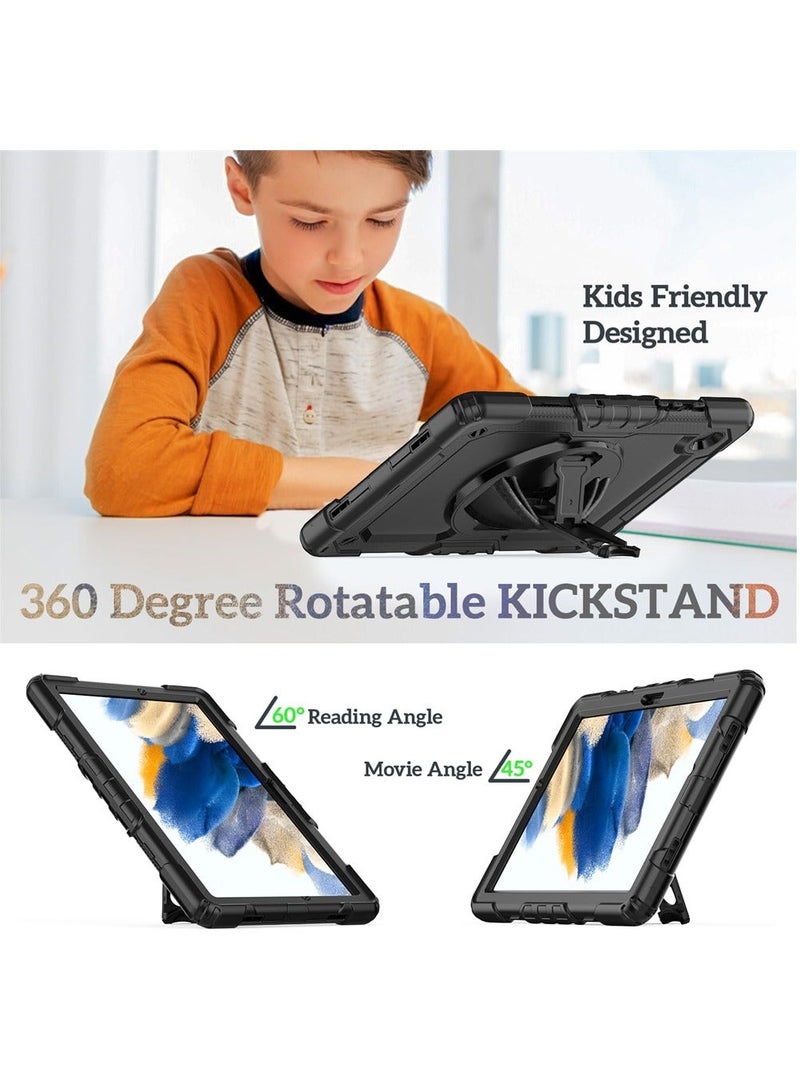 Case Compatible with Samsung Galaxy Tab A8 10.5 Inch 2022 W/Screen Protector Pencil Holder, 360 Rotate Hand Strap & Stand, Shockproof Durable Rugged Protective A8 Case (SM-X200/X205/X207) - Image 3