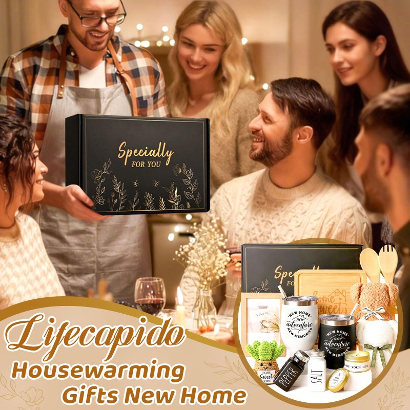 Lifecapido هدايا تدفئة المنزل 15 قطعة من لايفكابيدو، أفكار هدايا للمنزل الجديد، هدايا إغلاق لمشتري المنازل، أزواج، أصدقاء، نساء، رجال - Image 3