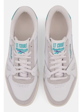 Reebok Men LT Court Lace Up Tennis Shoes, White  - Image 2