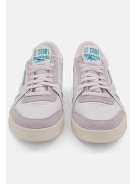 Reebok Men LT Court Lace Up Tennis Shoes, White  - Image 4