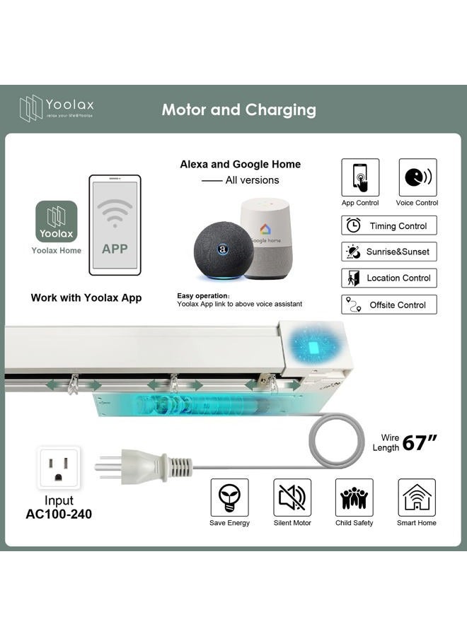 Yoolax Motorized Vertical Blinds Sample, Smart Blind Custom Size, Light Filtering Electric Blinds with WiFi Hardwire Motor for Home Office, Fabric Sample(Multi-Color) - Image 5