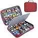 KISLANE Car Storage Case Organizer for 48 Vehicles Portable 164 Scale DieCast Collection Carrying Case with Elastic Slots Travel Storage Bag for Collectors Red - Image 3