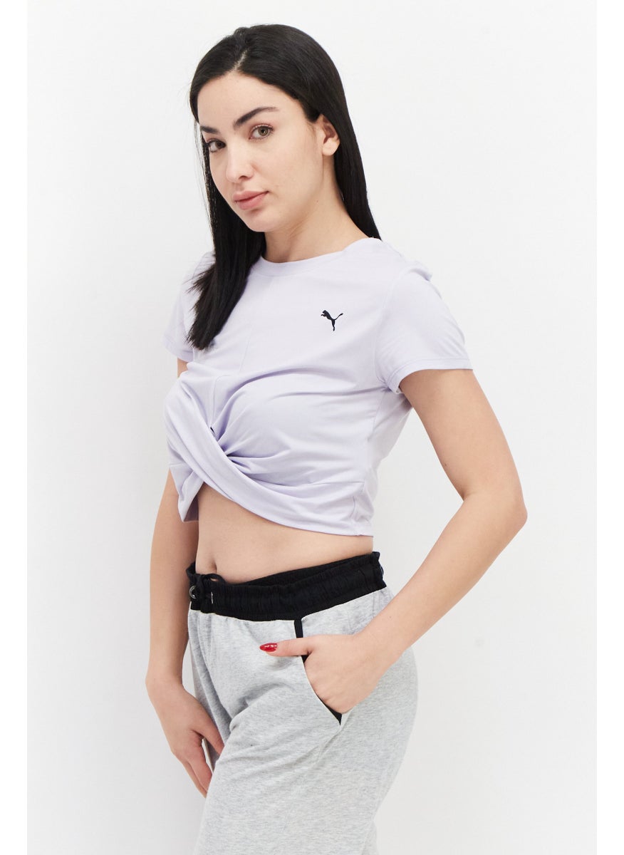 PUMA Women Sportswear Fit Short Sleeves Running T-Shirt, Lavender  - Image 4