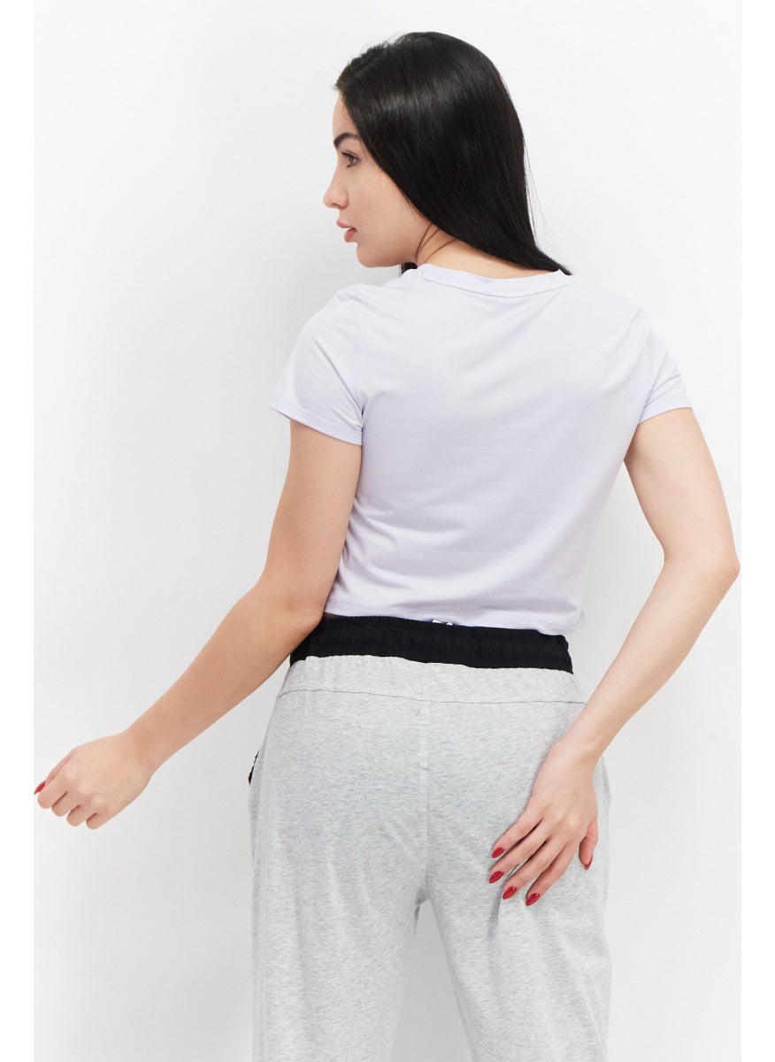 PUMA Women Sportswear Fit Short Sleeves Running T-Shirt, Lavender  - Image 3