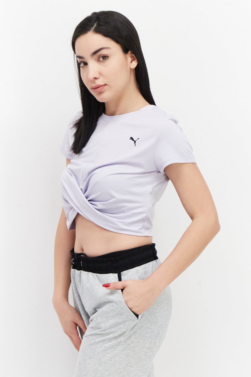 PUMA Women Sportswear Fit Short Sleeves Running T-Shirt, Lavender - Image 4