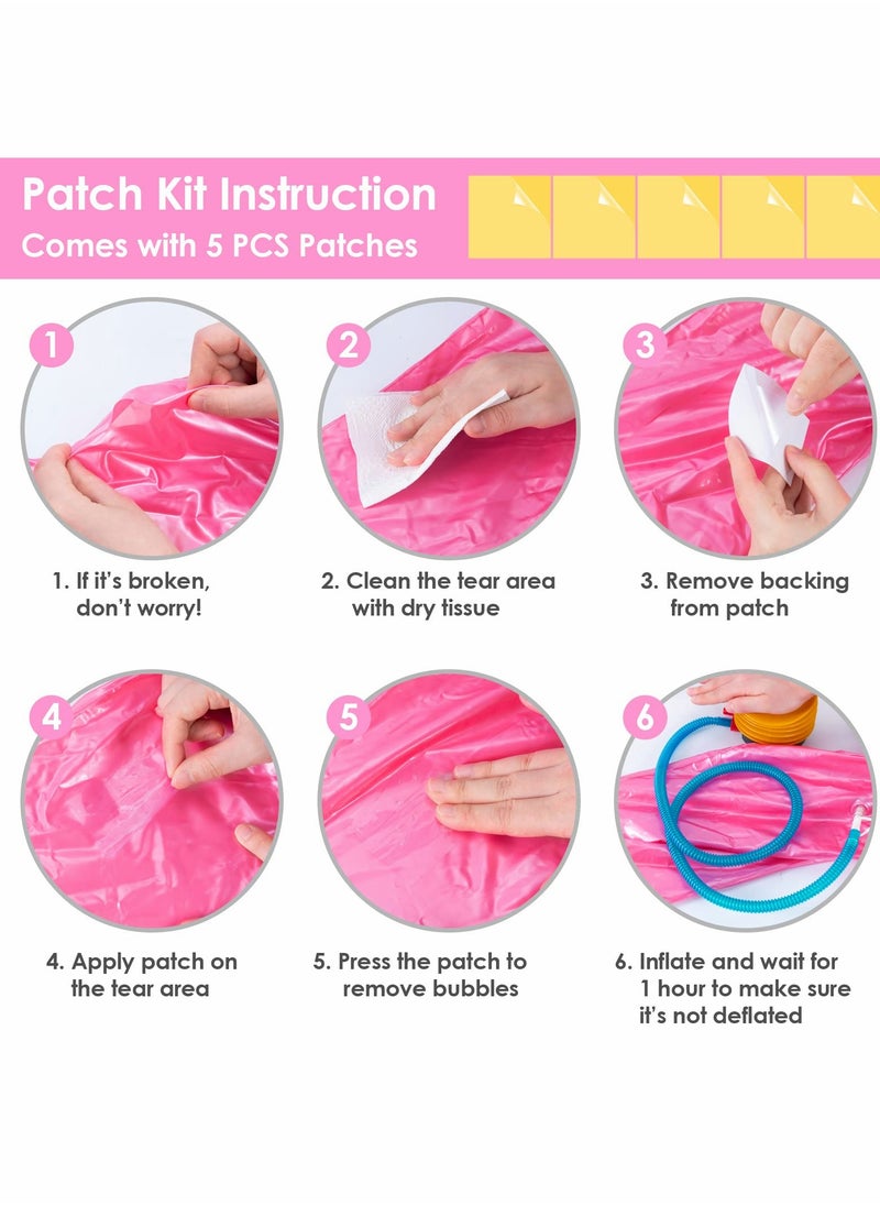 SYOSI - Baby Swimming Ring, Float with Seat Toddler & patch kit, Inflatable Baby Swim Ring Skin Care PVC for Kids Paddling Pool 6 Months to 3 Years - Image 1