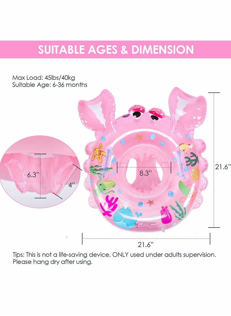 SYOSI - Baby Swimming Ring, Float with Seat Toddler & patch kit, Inflatable Baby Swim Ring Skin Care PVC for Kids Paddling Pool 6 Months to 3 Years - Image 1