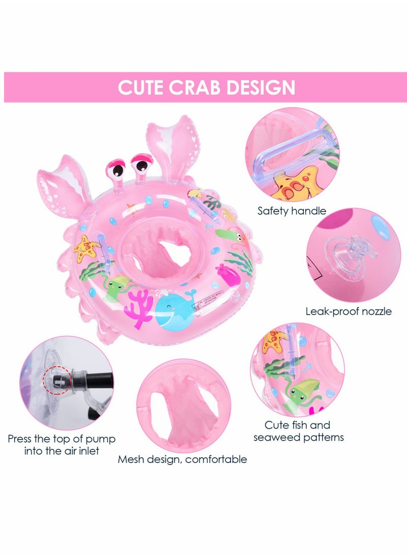SYOSI - Baby Swimming Ring, Float with Seat Toddler & patch kit, Inflatable Baby Swim Ring Skin Care PVC for Kids Paddling Pool 6 Months to 3 Years - Image 1