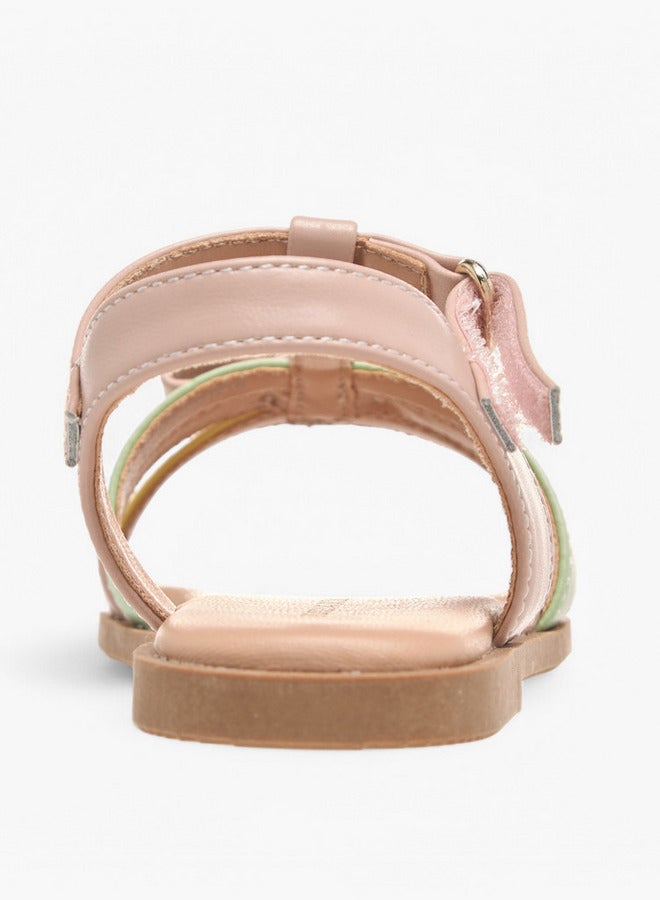 Flora Bella By Shoexpress Bow Accent Sandals with Hook and Loop Closure - Image 4