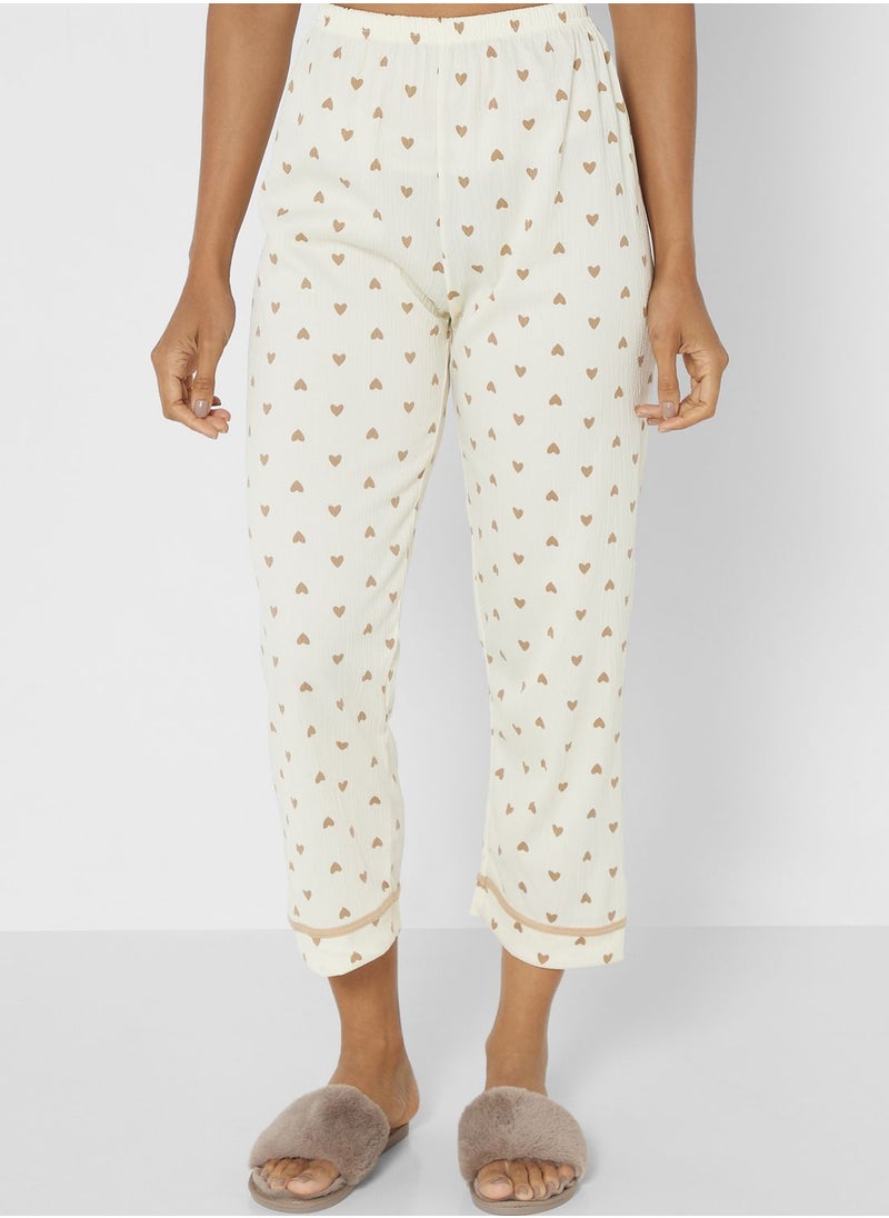 Ginger - Heart Print Pyjama Set - Image 1