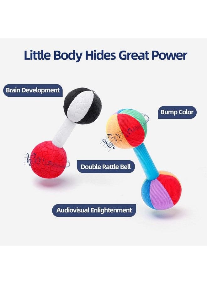 Jollybaby Baby Rattle Dumbbell Toys Plush Stuffer Soft Fabric Sensory Hand Barbell For Kids & Children Pretended Home Gym Exercise Fitness Sport Toy Gift(Color)  - Image 5
