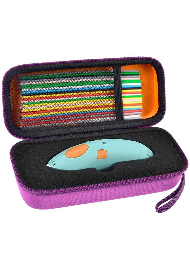 GWCASE Case Compatible With 3Doodler Start+ Essentials For 3D Pen Set For Kids, For 3D Pens Storage Organizer Carrying Holder Fit For 3D Printing Pen, Plastic Refill Blister (Box Only)-Orange Inner - Image 1