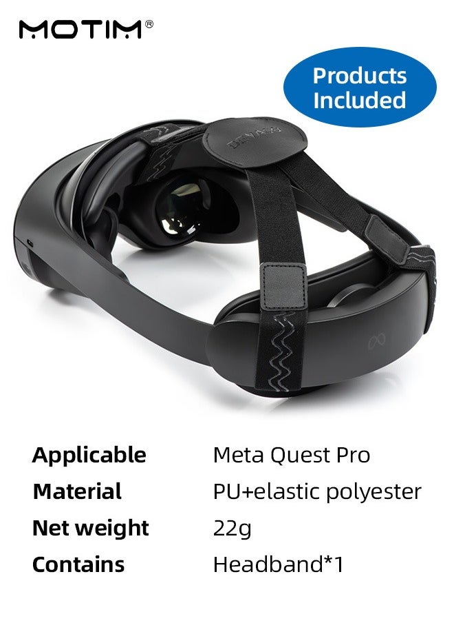 Motim - Meta Quest Pro VR Head Strap, Adjustable Comfortable Headsets Holder Replacement Strap, Soft Cushion Reduced Pressure for Meta Quest Pro /Meta Quest 2/Meta Quest 3 /PICO 4 - Image 1