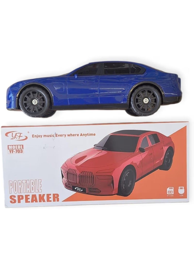 VF-701 Portable Wireless Bluetooth Car Speaker for Office, Bedroom and Gaming, Supports USB, Micro SD, FM Radio and AUX Audio