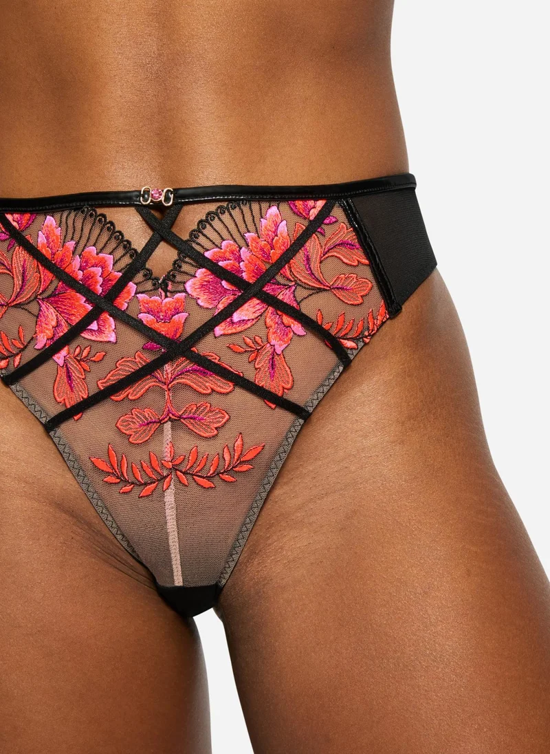 Ann Summers Ann Summers Faithful High Waist Brazilian Black/Multi