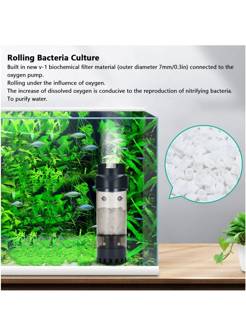 Yee Aquarium Fluidized Bed Water Goblin Series Filtering System, Fish Tank Bubble Bio Filter Media with Air Stone Dissolved Oxygen (NLH-300) - Image 3