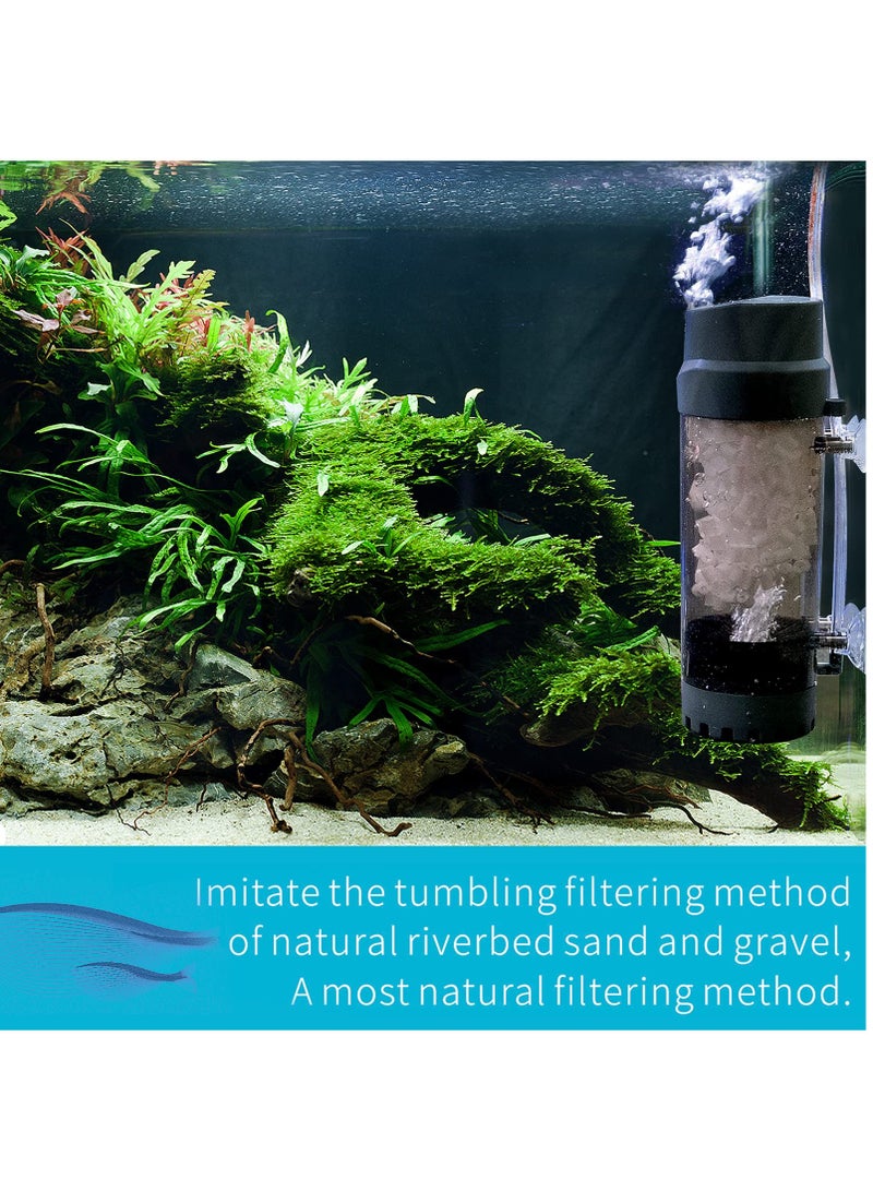 Yee Aquarium Fluidized Bed Water Goblin Series Filtering System, Fish Tank Bubble Bio Filter Media with Air Stone Dissolved Oxygen (NLH-300) - Image 2