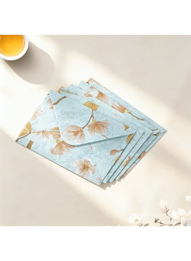 Via Saffi 10 Packs Envelopes, Thick Vintage Paper Envelopes, Small Envelope for Business Card, Wedding Invitations, Greeting Cards, Thank You Notes, Gift Cards & Holiday Decor (Mint Green, 16×11cm) - Image 3