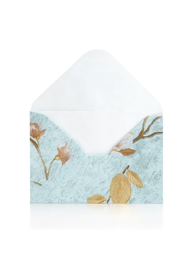 Via Saffi 10 Packs Envelopes, Thick Vintage Paper Envelopes, Small Envelope for Business Card, Wedding Invitations, Greeting Cards, Thank You Notes, Gift Cards & Holiday Decor (Mint Green, 16×11cm) - Image 5