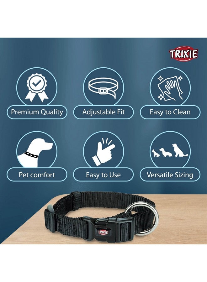 تريكسي حزام طوق للكلاب عالي الجودة، تصميم أنيق، شريط شبكي قابل للتعديل، تخفيف الضغط، مع موصل مقود، طوق رقبة للكلاب، 35-55 سم، أسود غامق (عبوة من 3 قطع) - Image 3