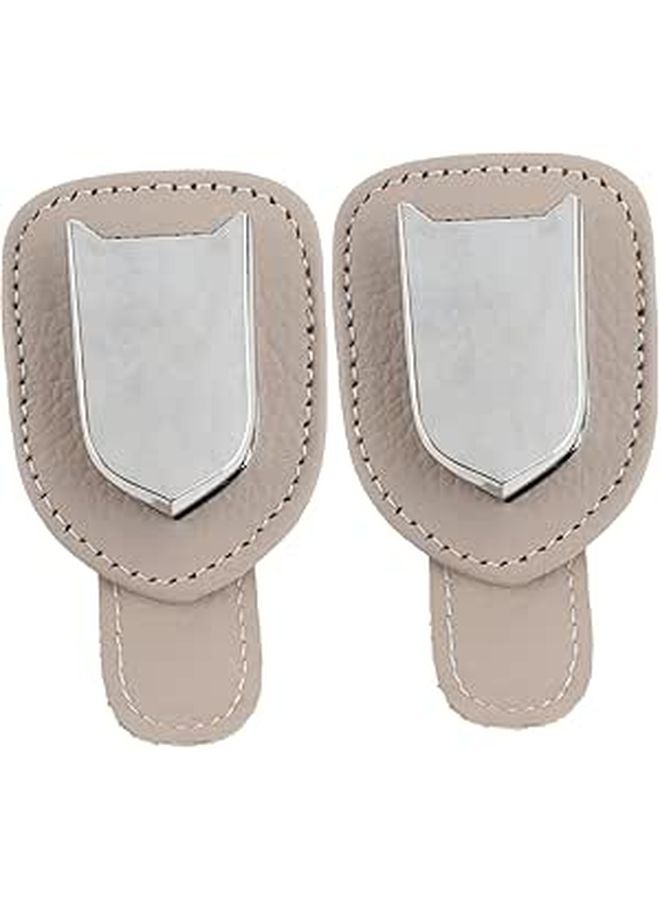2Pcs Car Sunglasses Clip Visor Eyeglass Holder for Tickets and Cards Black - Image 1