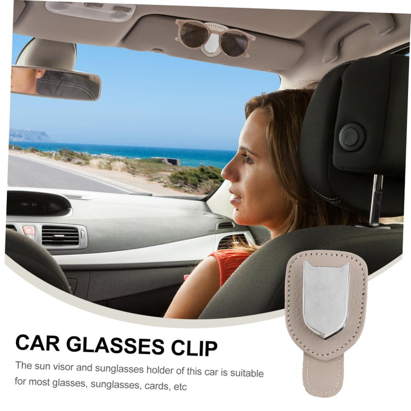 2Pcs Car Sunglasses Clip Visor Eyeglass Holder for Tickets and Cards Black - Image 4